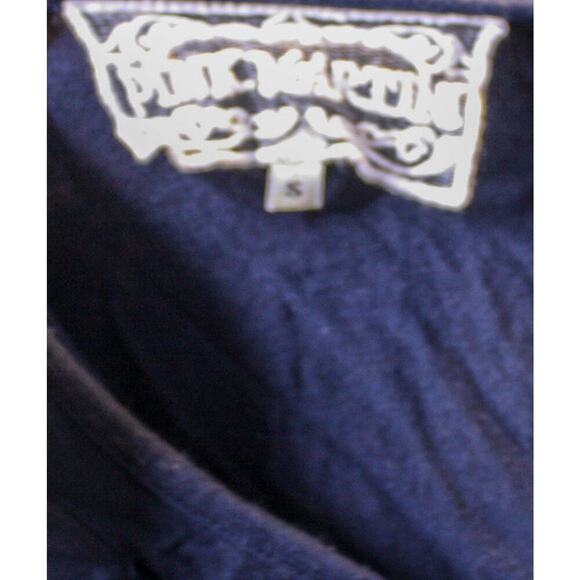 Pink Martini Mini Dress Paperbag Waist Color Block Twee Blue Yellow S - Picture 4 of 5